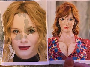 Christina Hendricks Cum tribute 13